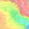 Mapa topográfico Iraque, altitude, relevo