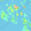 Mapa topográfico Padilla Bay National Estuarine Research Reserve, altitude, relevo
