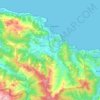 Mapa topográfico Castro-Urdiales, altitude, relevo