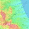 Mapa topográfico Teramo, altitude, relevo