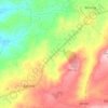 Mapa topográfico Sarzeda, altitude, relevo