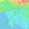 Mapa topográfico Los Ángeles, altitude, relevo