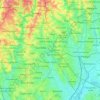Mapa topográfico Rio Belém, altitude, relevo