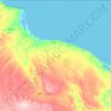 Mapa topográfico Sirte, altitude, relevo