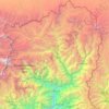 Mapa topográfico North Sikkim District, altitude, relevo