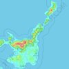 Mapa topográfico Ishigaki-jima, altitude, relevo