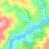 Mapa topográfico Sobretâmega, altitude, relevo