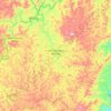 Mapa topográfico São Domingos do Prata, altitude, relevo