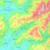 Mapa topográfico Terras de Bouro, altitude, relevo