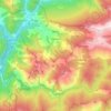 Mapa topográfico Farrera, altitude, relevo