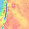 Mapa topográfico Jordânia, altitude, relevo
