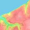 Mapa topográfico Criquebeuf-en-Caux, altitude, relevo