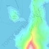 Mapa topográfico Balos, altitude, relevo