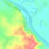 Mapa topográfico Гайны, altitude, relevo