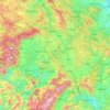 Mapa topográfico Kosovo, altitude, relevo