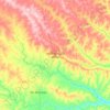 Mapa topográfico Nova Alvorada do Sul, altitude, relevo