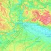 Mapa topográfico Regensburg, altitude, relevo