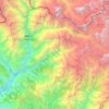 Mapa topográfico Gaurishankar, altitude, relevo