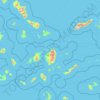 Mapa topográfico Cyclades, altitude, relevo