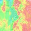 Mapa topográfico Utah County, altitude, relevo