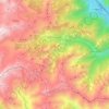 Mapa topográfico Champorcher, altitude, relevo