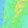 Mapa topográfico Greenwich Village, altitude, relevo