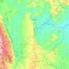 Mapa topográfico Itaeté, altitude, relevo