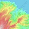 Mapa topográfico Agulo, altitude, relevo