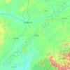 Mapa topográfico Benue, altitude, relevo