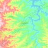 Mapa topográfico Sertanópolis, altitude, relevo