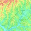 Mapa topográfico Curitiba, altitude, relevo