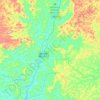 Mapa topográfico Campanário, altitude, relevo