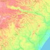 Mapa topográfico Entre Rios, altitude, relevo
