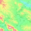 Mapa topográfico دهستان حومه شهرکرد, altitude, relevo