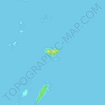 Mapa topográfico White Island, altitude, relevo