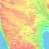 Mapa topográfico Krishna, altitude, relevo