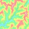 Mapa topográfico McRoberts, altitude, relevo