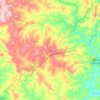 Mapa topográfico Cristianópolis, altitude, relevo