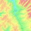 Mapa topográfico Huaraz, altitude, relevo