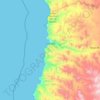 Mapa topográfico Chañaral, altitude, relevo