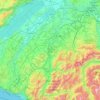 Mapa topográfico Fribourg/Freiburg, altitude, relevo