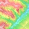 Mapa topográfico Arguello, altitude, relevo