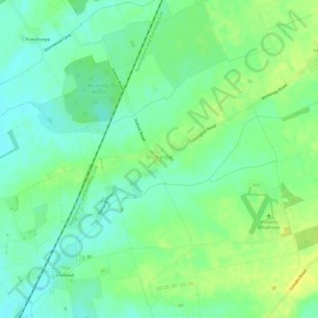 Mapa topográfico Wickenby CP, altitude, relevo