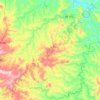Mapa topográfico Pinhalão, altitude, relevo