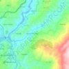 Mapa topográfico Várzea da Ovelha e Aliviada, altitude, relevo