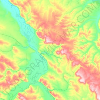 Mapa topográfico Шелеховское сельское поселение, altitude, relevo