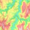 Mapa topográfico Grandas de Salime, altitude, relevo