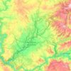 Mapa topográfico Tierra de Lemos, altitude, relevo