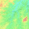 Mapa topográfico Entre Rios de Minas, altitude, relevo