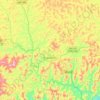Mapa topográfico Virginópolis, altitude, relevo